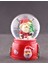 Noel Baba ve Çam Ağacı Temalı Mini Boy Işıklı Yılbaşı Kar Küresi 6.5 cm E 1