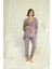 Monamise Dantelli Hamile Lohusa 3'lü Pijama Takımı 4