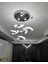 Kristal Halkalı LED Avize – 3 Kademeli Işık, Kumandalı, Modern Tavan Aydınlatma” 4