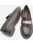 Kadın Loafer Makosen Tokalı Günlük Ayakkabı Vilyum Kahve 8
