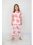 Desenli Kız Çocuk Kısa Kollu Pijama Takımı 3