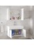 Visente-Ea Beyaz 80 cm Mdf-Aynalı-Lavabolu Banyo Dolabı Takımı-Hazır Kurulu 3