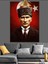 Askeri Üniformalı Atatürk Portresi Dekoratif Kanvas - Mdf Ahşap Tablo 2