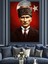 Askeri Üniformalı Atatürk Portresi Dekoratif Kanvas - Mdf Ahşap Tablo 3