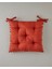 Puff Ponponlu Tekli Sandalye Minderi 40X40 cm Kiremit 1