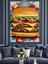 Soslu Büyük Hamburger Dekoratif Kanvas - Mdf Ahşap Tablo 3