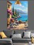 Deniz Kenarında Masa ve Sandalyeler Dekoratif Kanvas - Mdf Ahşap Tablo 5