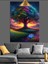 Renkli Işıklı Ağaç Dekoratif Kanvas - Mdf Ahşap Tablo 1