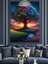 Renkli Işıklı Ağaç Dekoratif Kanvas - Mdf Ahşap Tablo 2