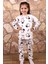 Kedi Desenli %100 Pamuk Kız Çocuk Pijama Takım 2
