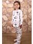 Kedi Desenli %100 Pamuk Kız Çocuk Pijama Takım 4