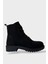 Kadın Termo Taban Fermuarlı Bağcıklı Bot Siyah - Füme 1