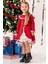 Güpürlü Kız Çocuk Noel Elbise 2