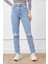 Yüksek Bel Yırtmaçlı Mom Jean Pantolon 1