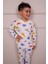%100 Pamuk Hayvanlar Desenli Unisex Pijama Takım 3