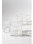 Beyaz Cam Kupa, Sedef Boncuk Detaylı, Set 2'li, Şık ve Zarif Tasarım 5