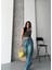 Baggy Taş Enzim Bıyık Yıkama Jeans Pantolon Yeşil Tint D2007 2