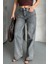 Palazzo Bıyık Kar Yıkama Buz Mavi Jeans Pantolon D2008 1