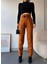 Kendinden Kemerli Triko Pantolon Camel 1