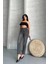Mom Fit Enzim Taş Yıkama Jeans Pantolon Füme D2006 1