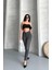 Mom Fit Enzim Taş Yıkama Jeans Pantolon Füme D2006 7