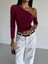 Omuz Detaylı Kollu Bluz Bordo F2336 3
