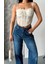 Baggy Süper Taş Bıyık Yıkama Koyu Mavi Jeans Pantolon D2007 3