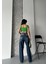 Baggy Süper Taş Bıyık Yıkama Kahve Tint Jeans Pantolon D2007 2