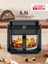 5.5l Hazneli Airfryer Siyah, Geniş Kullanım Alanı, Pratik ve Leziz Yemekler 1