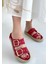 Ices Kırmızı Nubuk Terlik 3