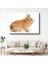 Turuncu Tavşan - Altın Kurdeleli Yan Bakış Kanvas Tablo 1