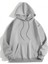 Erkek Düz Kapüşonlu Sweat - Boyalı Gri 5
