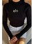 Ön Baskılı Crop Top Triko Bluz (S,m,l Uyumludur) P-00018189 1