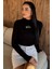 Ön Baskılı Crop Top Triko Bluz (S,m,l Uyumludur) P-00018189 2