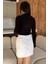 Ön Baskılı Crop Top Triko Bluz (S,m,l Uyumludur) P-00018189 4