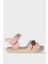 Lastikli Boncuk Detaylı Günlük Kadın Sandalet Pudra - Taba 1