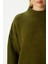 Kadın Homy Yumuşacık Bisiklet Yaka Haki Oversize Triko Kazak 5