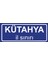 Kütahya Il Sınırı Plakası , Dekoratif Aliminyum Levhaya Baskı 8*20CM 1