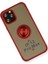iPhone 12 Pro Max Kılıf Montreal Yüzüklü Silikon Kapak - Kırmızı 3