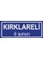 Kırklareli Il Sınırı Plakası , Dekoratif Aliminyum Levhaya Baskı 8*20CM 1