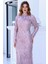 Işıltı Tesettür Abiye Lila 2