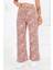 Desenli Beli Lastikli Bürümcük Pantolon Pembe - 27681 1