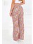 Desenli Beli Lastikli Bürümcük Pantolon Pembe - 27681 4