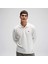 EM582-OF Erkek Polo Yaka Sweatshirt - Kırık Beyaz 1
