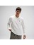 EM582-OF Erkek Polo Yaka Sweatshirt - Kırık Beyaz 3