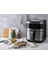 Geniş Kapasiteli Airfryer 6.5 Lt ve 3'lü Çelik Izgara Seti Siyah 7