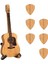 Standlı Ahşap Gitar Penası Kutusu - 6 Adet Pena, Gitaristler Için Mini Depolama, Müzisyen Kazınmış (Yurt Dışından) 1