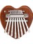 Mini 8 Tonlu Küçük Resim Kalimba Sırt Çantası Dekorasyon Hediye Askısı Maun Masif Ahşap Kalp (Yurt Dışından) 2