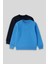 Standart Fit 2li Paket Lacivert-Saks Erkek Çocuk Sweatshirt - 11232 1