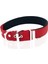 Doggie Konfor Dokuma Kemikli Boyun Tasması Kırmızı 3.0*47-55 cm (DSBT-3062 L) 3
